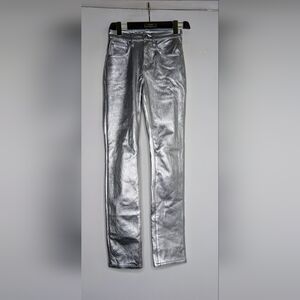 Garbage By Marta Goldschmied 24 DIANA  Mid Rise Straight Leg Jeans in Silver NEW